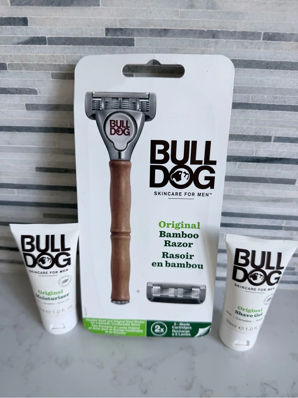 Original Bamboo Razor Kit with White Shave Gel & Moisturiser
